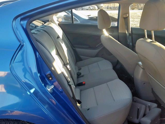 KNAFX4A8XE5050865 - 2014 KIA FORTE EX BLUE photo 6