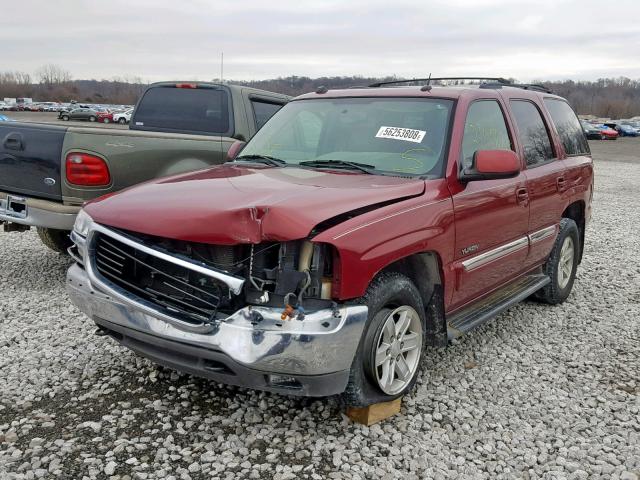 1GKEK13T85J247137 - 2005 GMC YUKON MAROON photo 2