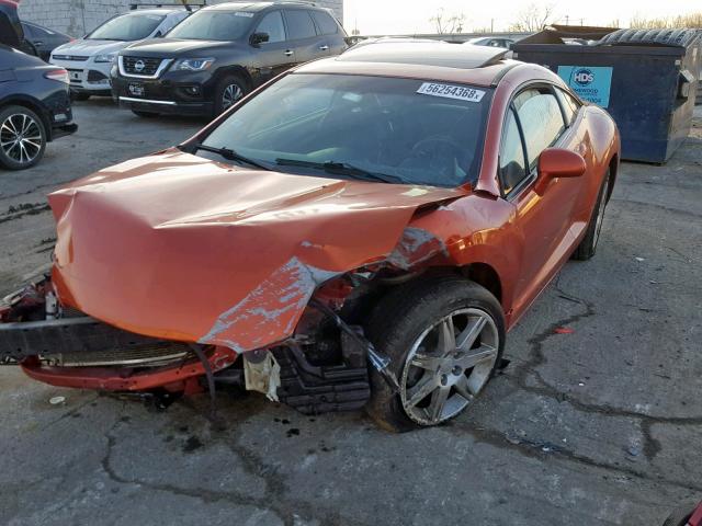 4A3AK64FX7E069126 - 2007 MITSUBISHI ECLIPSE ES ORANGE photo 2