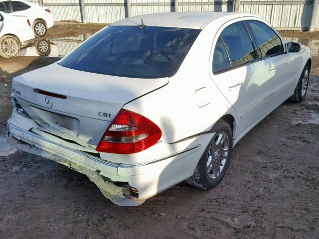 WDBUF26J36A910089 - 2006 MERCEDES-BENZ E 320 CDI WHITE photo 4