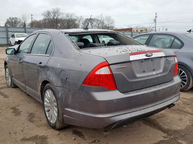 3FADP0L38AR293009 - 2010 FORD FUSION HYB GRAY photo 3