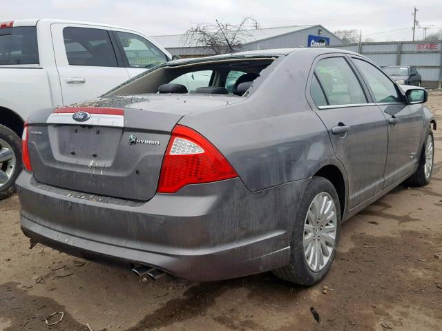 3FADP0L38AR293009 - 2010 FORD FUSION HYB GRAY photo 4