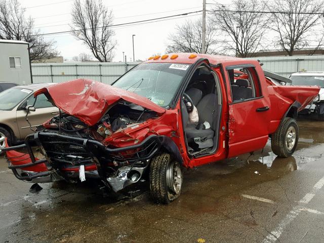 3D7KS28A58G166068 - 2008 DODGE RAM 2500 S RED photo 2