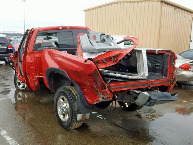 3D7KS28A58G166068 - 2008 DODGE RAM 2500 S RED photo 3