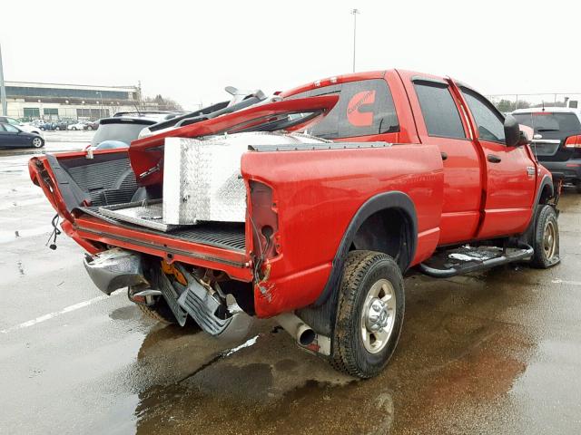 3D7KS28A58G166068 - 2008 DODGE RAM 2500 S RED photo 4