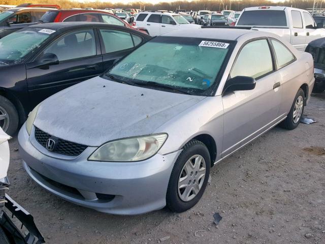 1HGEM22354L008663 - 2004 HONDA CIVIC DX V SILVER photo 2