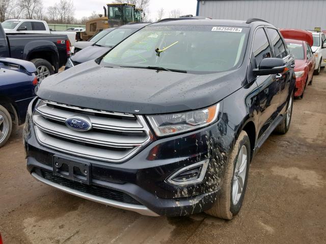 2FMTK4J82FBB56904 - 2015 FORD EDGE SEL BLACK photo 2