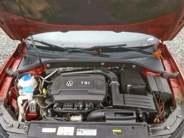 1VWAT7A31FC019951 - 2015 VOLKSWAGEN PASSAT S RED photo 7