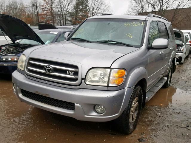 5TDBT48A52S110854 - 2002 TOYOTA SEQUOIA LI GRAY photo 2