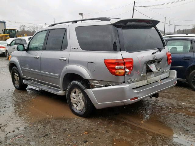 5TDBT48A52S110854 - 2002 TOYOTA SEQUOIA LI GRAY photo 3