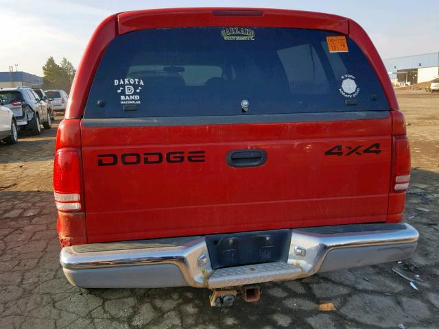 1B7HG2AN81S246093 - 2001 DODGE DAKOTA QUA RED photo 6