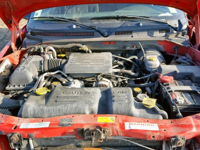 1B7HG2AN81S246093 - 2001 DODGE DAKOTA QUA RED photo 7