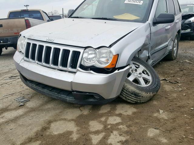 1J8GR48K08C143230 - 2008 JEEP GRAND CHER SILVER photo 9