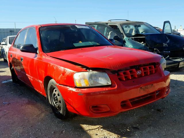 KMHCG45C11U177844 - 2001 HYUNDAI ACCENT GL RED photo 1