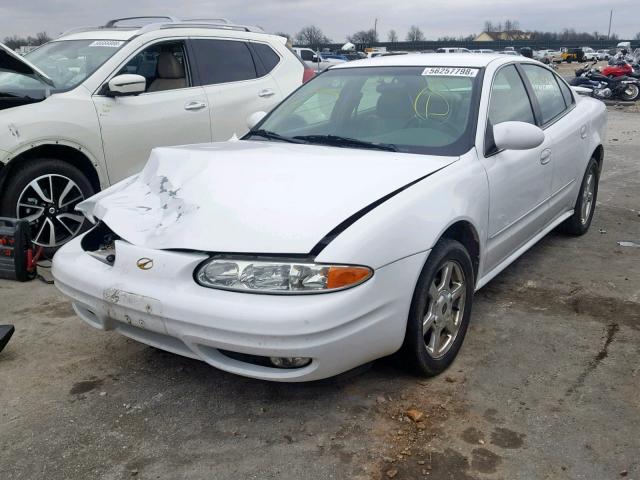 1G3NF52E61C148423 - 2001 OLDSMOBILE ALERO GLS WHITE photo 2