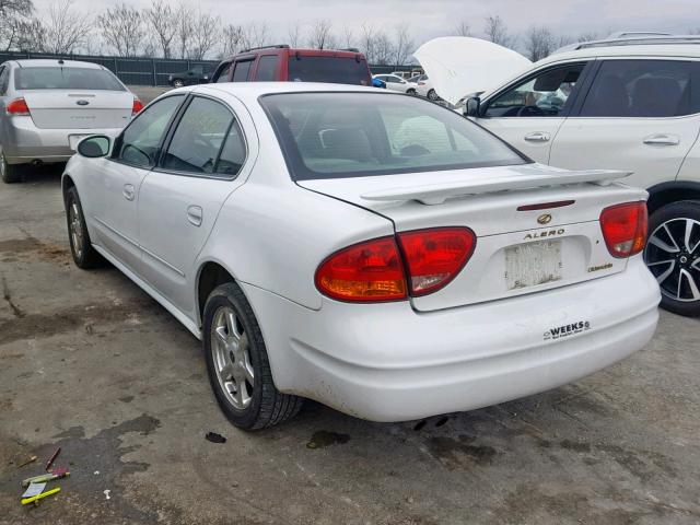 1G3NF52E61C148423 - 2001 OLDSMOBILE ALERO GLS WHITE photo 3