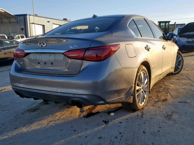 JN1EV7AR5JM612236 - 2018 INFINITI Q50 LUXE GRAY photo 4