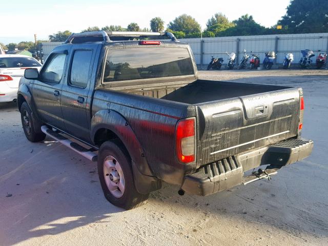 1N6ED27T11C323525 - 2001 NISSAN FRONTIER C BLACK photo 3