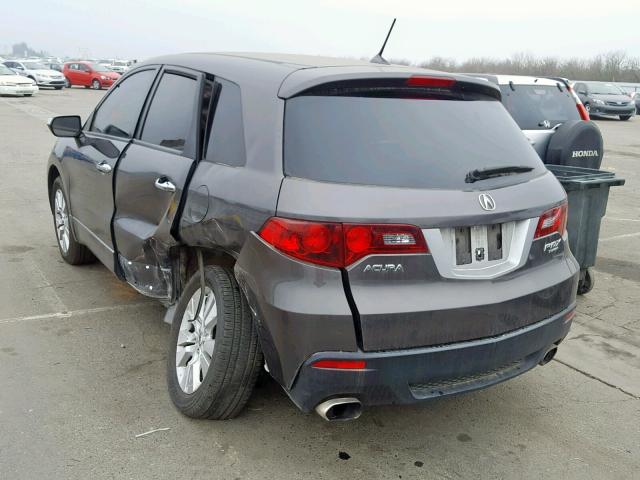 5J8TB2H58AA004877 - 2010 ACURA RDX TECHNO CHARCOAL photo 3