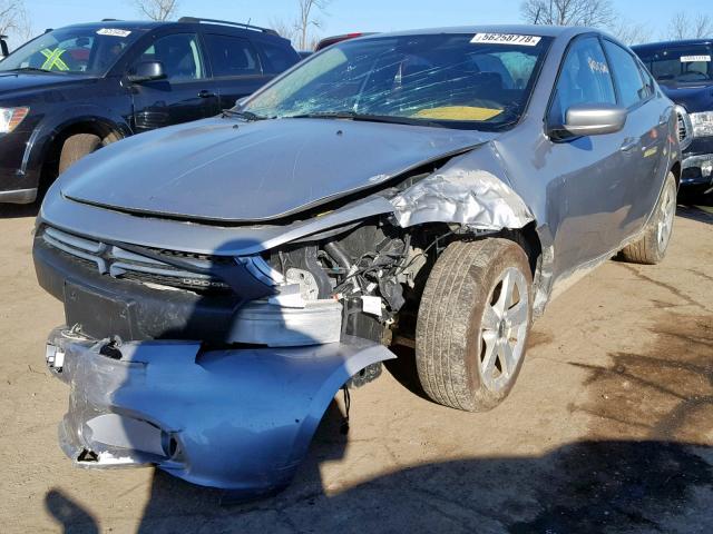 1C3CDFBB8FD128219 - 2015 DODGE DART SXT SILVER photo 2