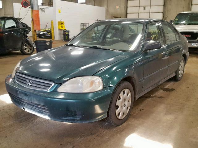 2HGEJ661XYH510032 - 2000 HONDA CIVIC BASE GREEN photo 2