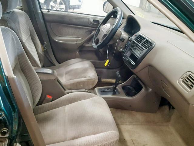 2HGEJ661XYH510032 - 2000 HONDA CIVIC BASE GREEN photo 5