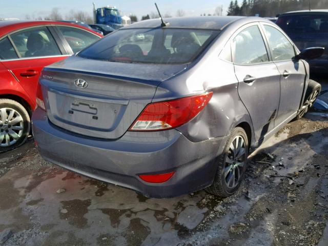 KMHCT4AE8HU326845 - 2017 HYUNDAI ACCENT SE GRAY photo 4