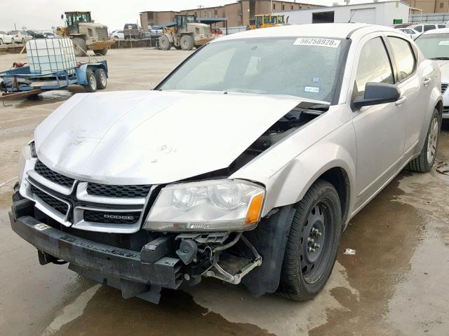 1B3BD4FG5BN540086 - 2011 DODGE AVENGER EX SILVER photo 2