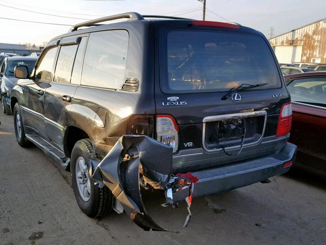 JT6HT00W0X0047240 - 1999 LEXUS LX 470 BLACK photo 3