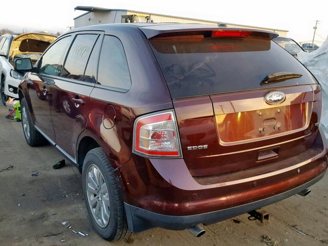 2FMDK3JC0ABB72742 - 2010 FORD EDGE SEL BROWN photo 3