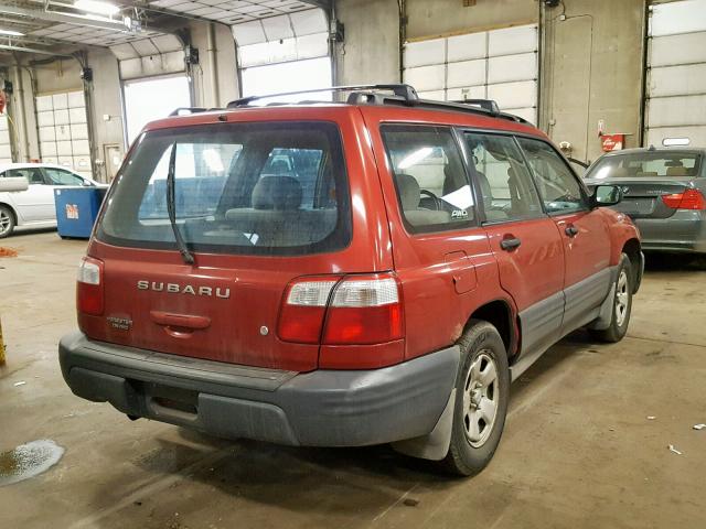 JF1SF635X1H750063 - 2001 SUBARU FORESTER L BURGUNDY photo 4