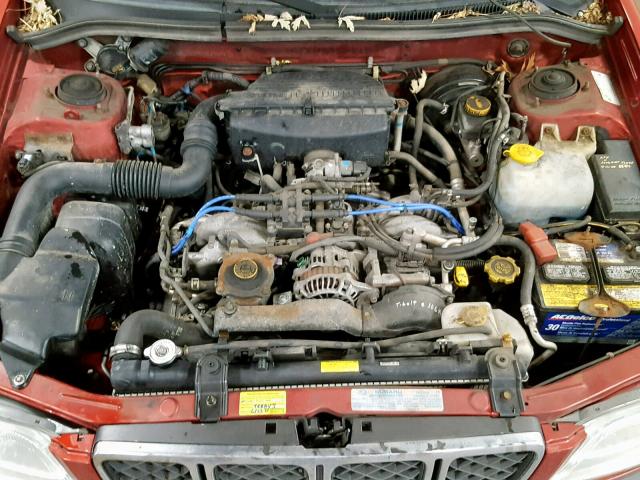 JF1SF635X1H750063 - 2001 SUBARU FORESTER L BURGUNDY photo 7