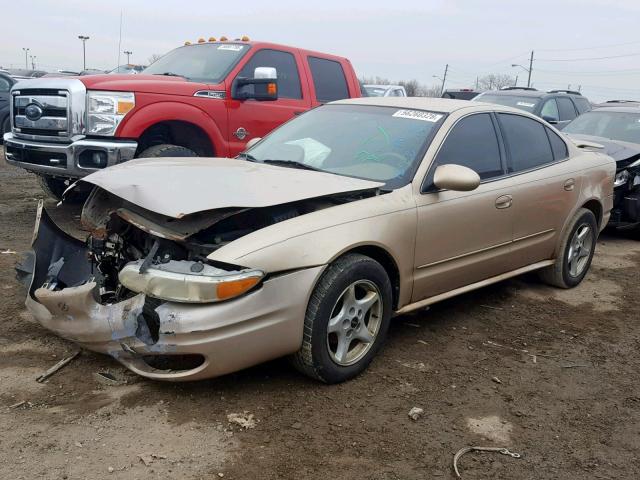 1G3NL52E11C100532 - 2001 OLDSMOBILE ALERO GL GOLD photo 2