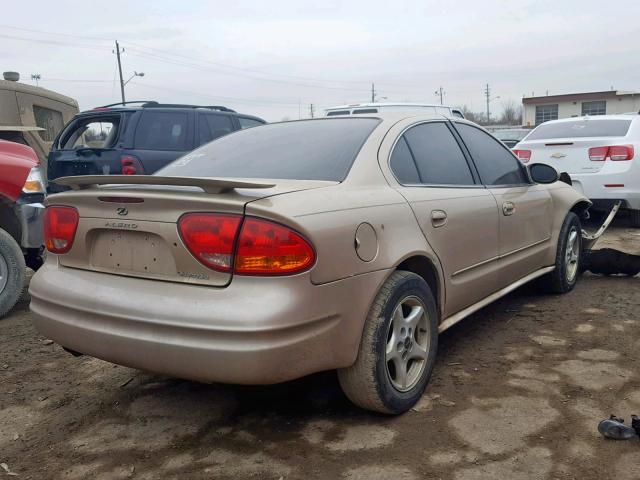 1G3NL52E11C100532 - 2001 OLDSMOBILE ALERO GL GOLD photo 4