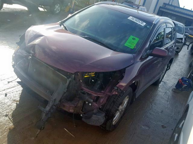 5J6RM4H78DL012903 - 2013 HONDA CR-V EXL MAROON photo 2