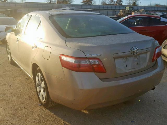 4T1BE46K67U605374 - 2007 TOYOTA CAMRY NEW GOLD photo 3