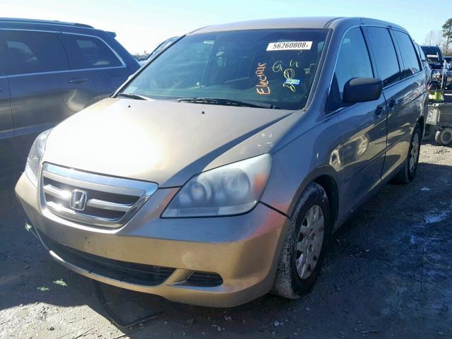 5FNRL38285B078721 - 2005 HONDA ODYSSEY LX TAN photo 2