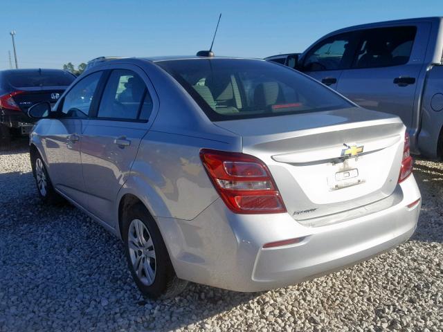 1G1JB5SH1H4112107 - 2017 CHEVROLET SONIC LS 银色 照片 3