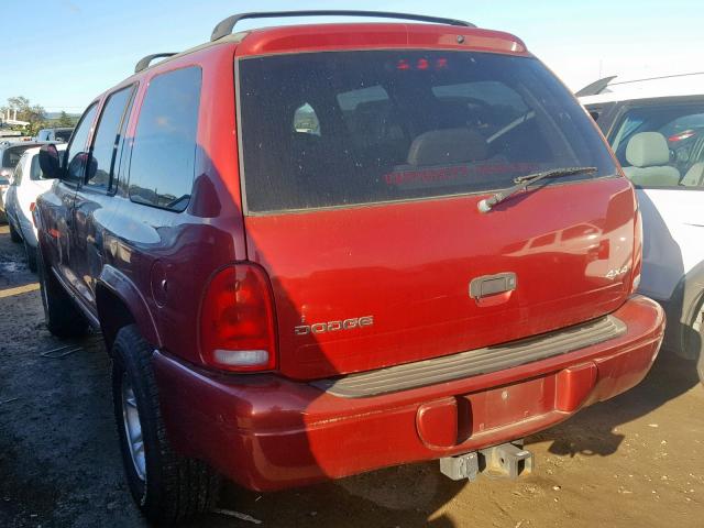 1B4HS28Y3XF611549 - 1999 DODGE DURANGO RED photo 3