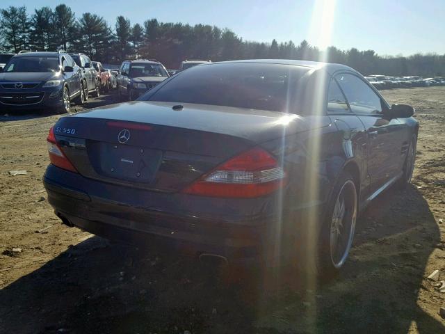 WDBSK71F07F130140 - 2007 MERCEDES-BENZ SL 550 BLACK photo 4