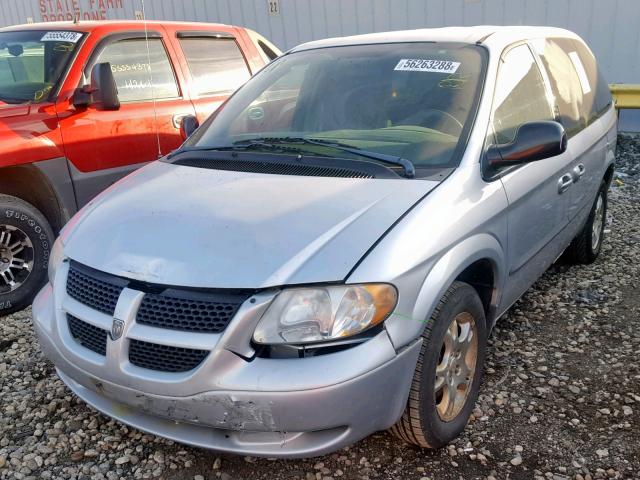 1D4GP45R14B504465 - 2004 DODGE CARAVAN SX SILVER photo 2