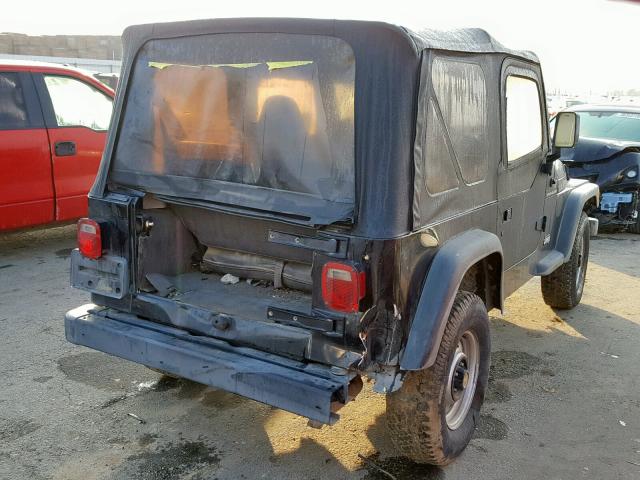 1J4FA29P71P314752 - 2001 JEEP WRANGLER / BLACK photo 4