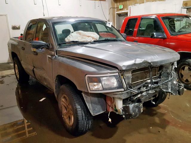 1D7RW3GK0BS666979 - 2011 DODGE DAKOTA SLT GRAY photo 1