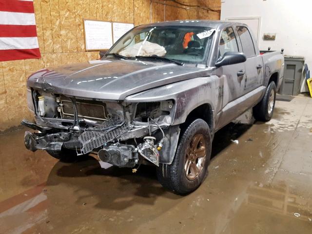 1D7RW3GK0BS666979 - 2011 DODGE DAKOTA SLT GRAY photo 2