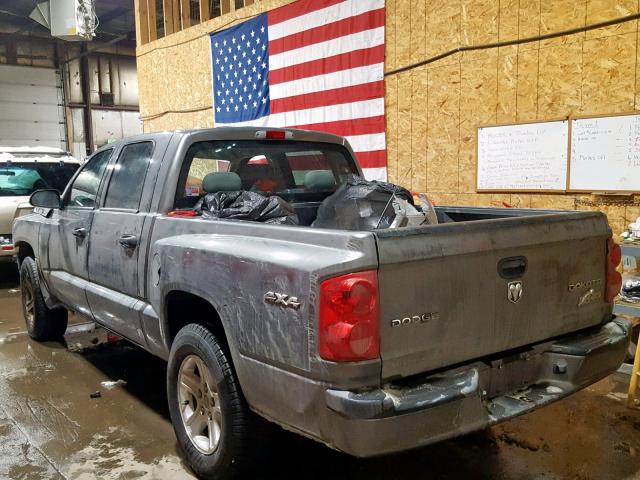 1D7RW3GK0BS666979 - 2011 DODGE DAKOTA SLT GRAY photo 3