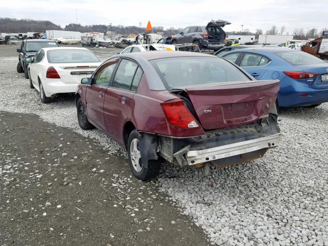 1G8AG52F83Z164587 - 2003 SATURN ION LEVEL MAROON photo 3
