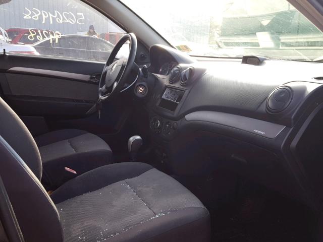 KL1TD66E29B650660 - 2009 CHEVROLET AVEO LS BLACK photo 5