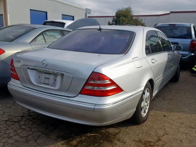 WDBNG70J81A215655 - 2001 MERCEDES-BENZ S 430 GRAY photo 4