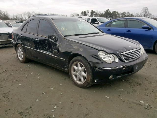 WDBRF61J24E018877 - 2004 MERCEDES-BENZ C 240 BLACK photo 1