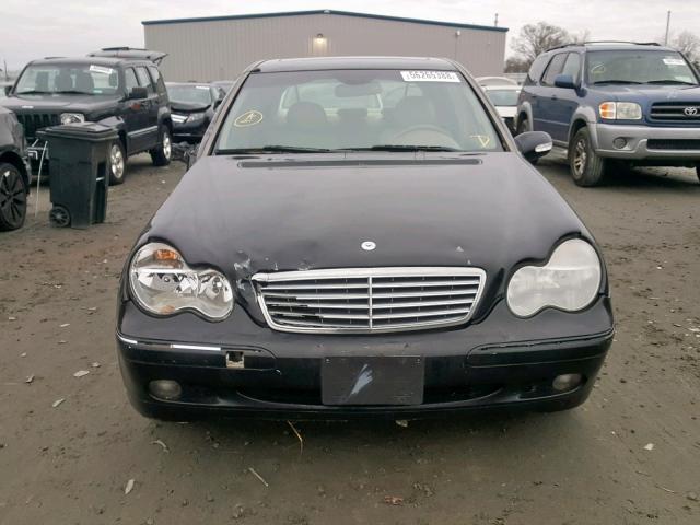 WDBRF61J24E018877 - 2004 MERCEDES-BENZ C 240 BLACK photo 9